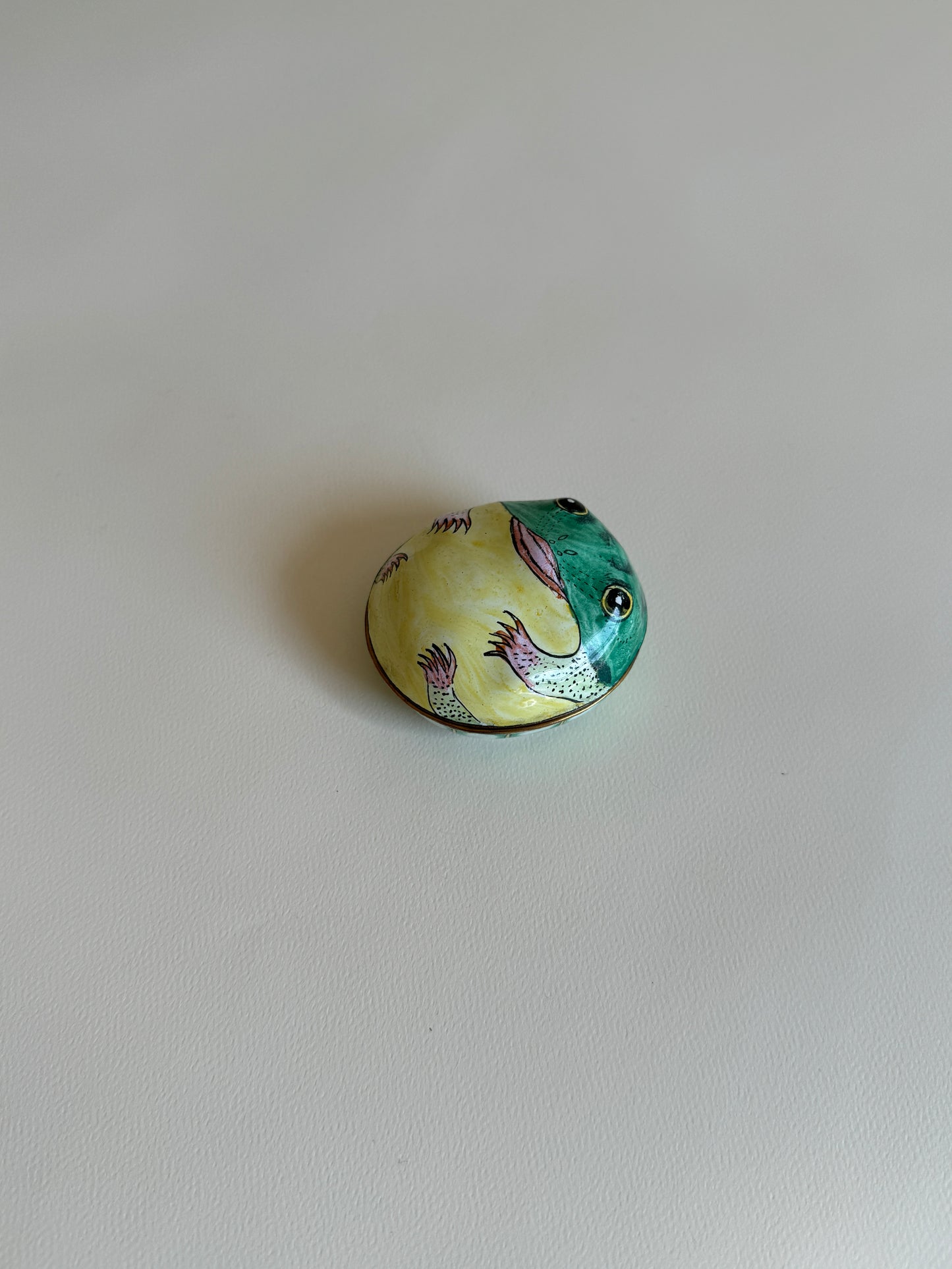 Enameled Frog Prince Box