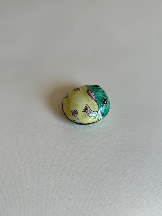 Enameled Frog Prince Box