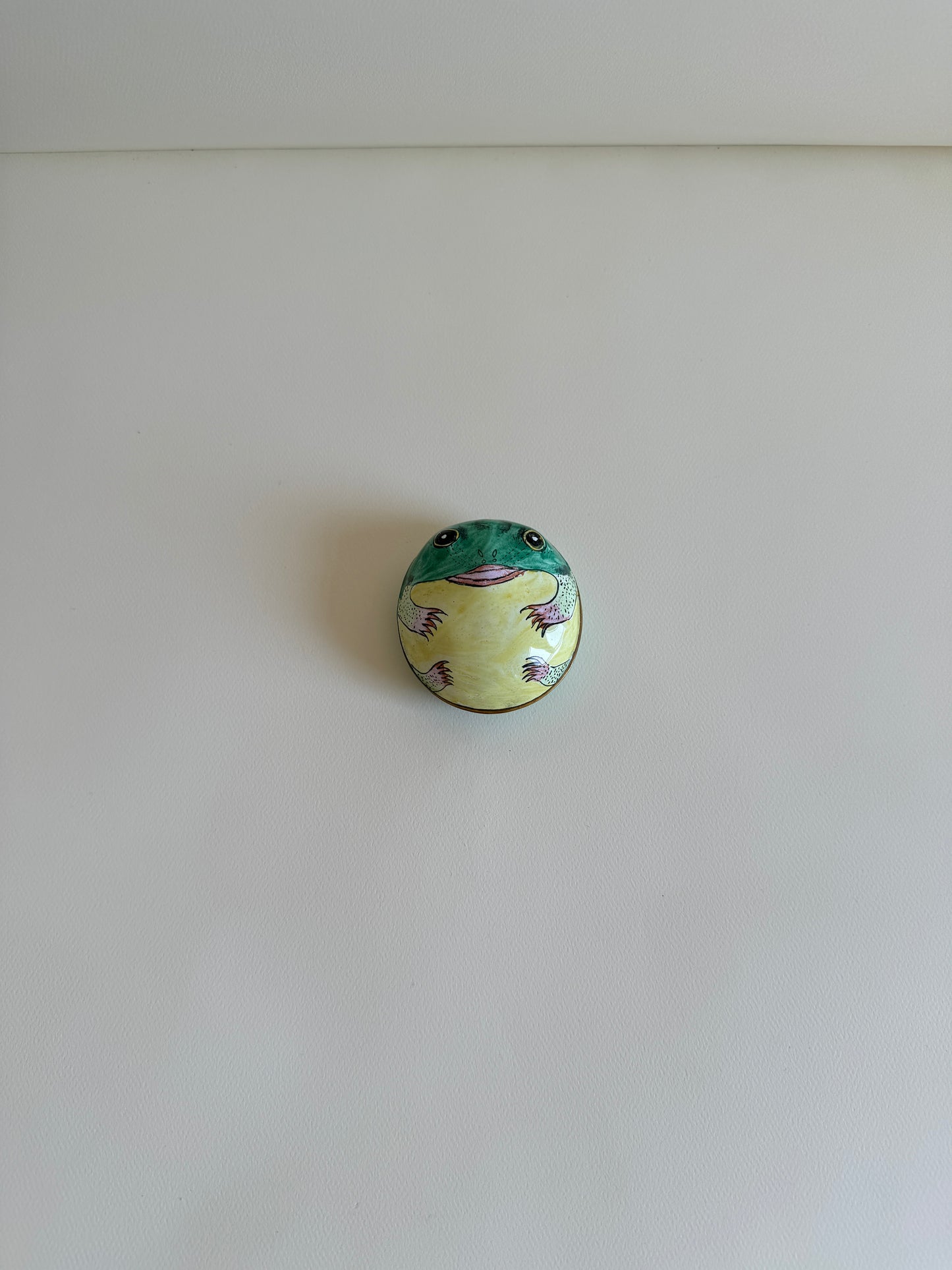 Enameled Frog Prince Box