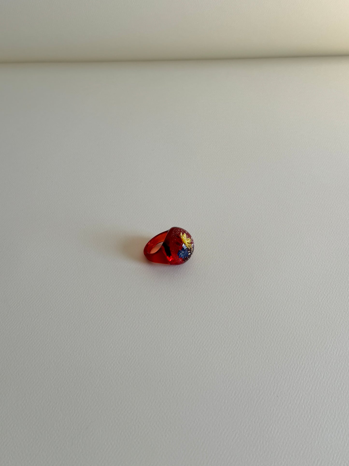 1960s Red Bubble Ring